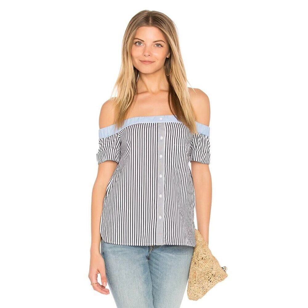 Revolve Bailey 44 False Start Shirt Women's Size Small Button front and back clo